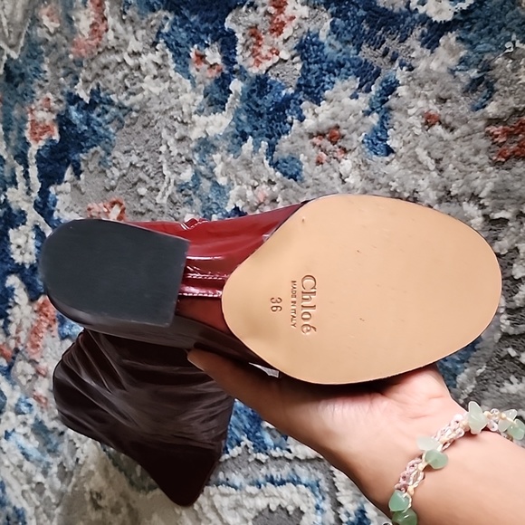 Chloe red boots - Picture 5 of 7